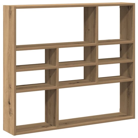 Wandschap 90X16X78 Cm Bewerkt Hout artisanaal eikenkleurig