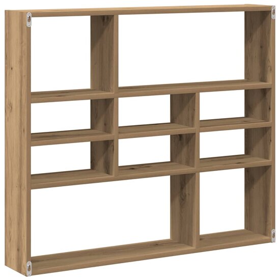 Wandschap 90X16X78 Cm Bewerkt Hout artisanaal eikenkleurig