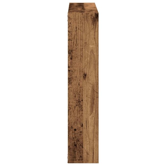 Wandschap 90X16X78 Cm Bewerkt Hout Kleurig Oud hout