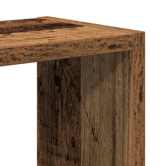 Wandschap 90X16X78 Cm Bewerkt Hout Kleurig Oud hout