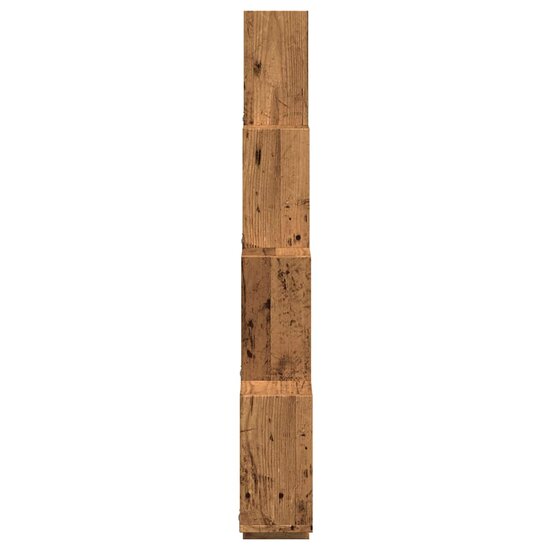 Wandschap Kubus 90X15X119,5 Cm Bewerkt Hout Kleurig Oud hout
