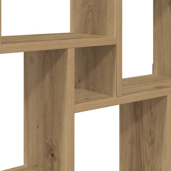 Wandschap Kubus 90X15X119,5 Cm Bewerkt Hout Artisanaal Eiken artisanaal eikenkleurig