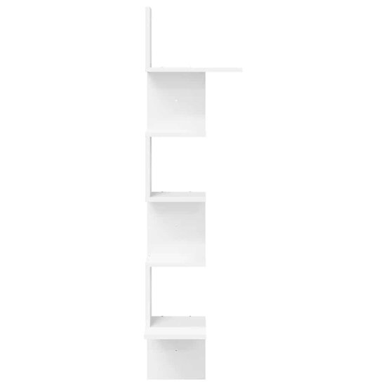 Hoekwandschap 32X32X127,5 Cm Bewerkt Hout 32 x 32 x 127.5 cm Wit