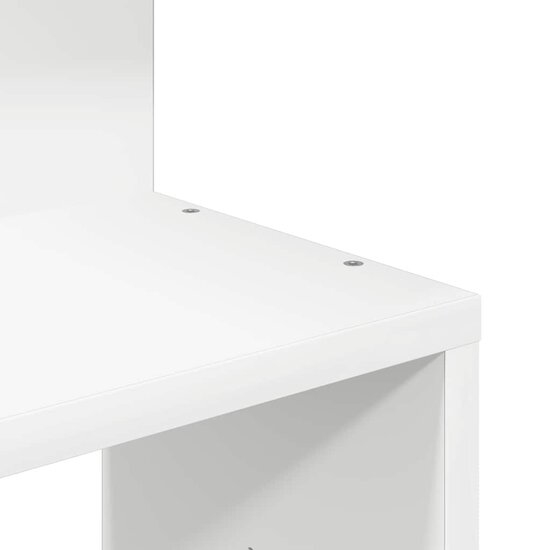 Hoekwandschap 32X32X127,5 Cm Bewerkt Hout 32 x 32 x 127.5 cm Wit