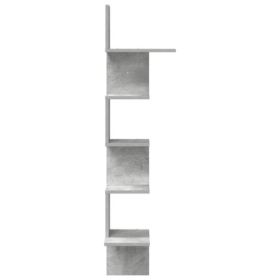 Hoekwandschap 32X32X127,5 Cm Bewerkt Hout 32 x 32 x 127.5 cm Betongrijs