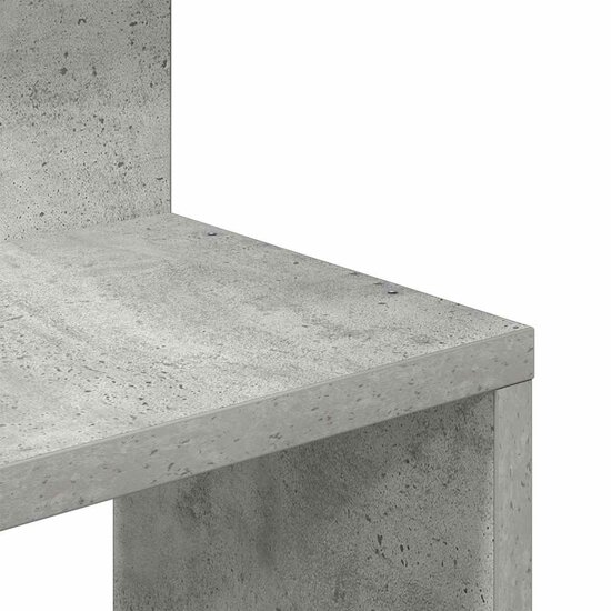 Hoekwandschap 32X32X127,5 Cm Bewerkt Hout 32 x 32 x 127.5 cm Betongrijs