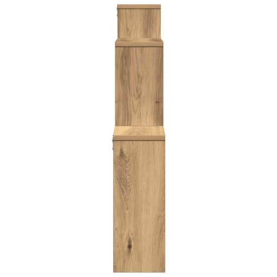 Wandschap 80X15X78,5 Cm Bewerkt Hout artisanaal eikenkleurig