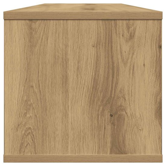 Wandkast 101x30x29 cm bewerkt hout artisanaal eikenkleurig