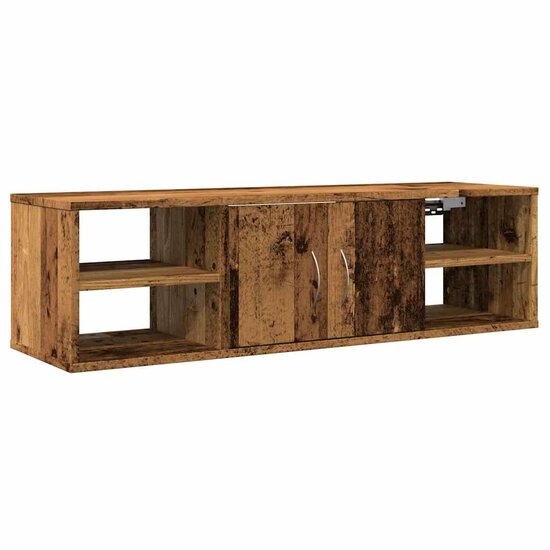 Wandkast 101X30X29 Cm Bewerkt Hout Kleurig Oud hout