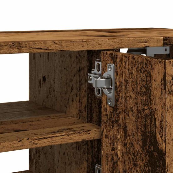 Wandkast 101X30X29 Cm Bewerkt Hout Kleurig Oud hout