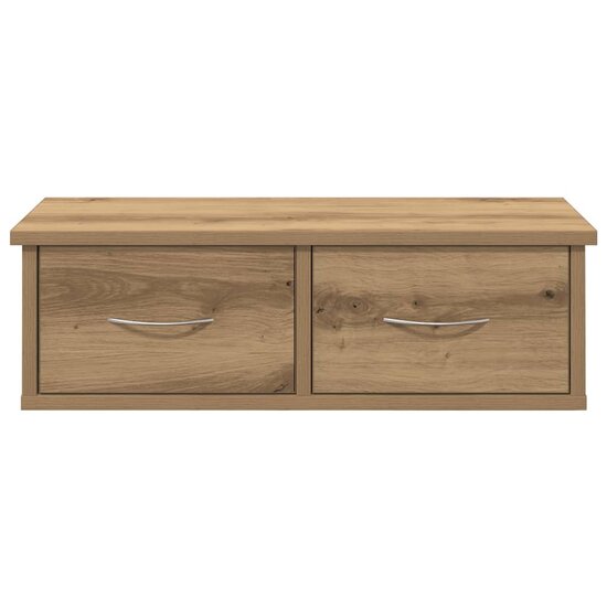 Wandkast 60X26X18,5 Cm Bewerkt Hout Artisanaal Eikenkleur artisanaal eikenkleurig