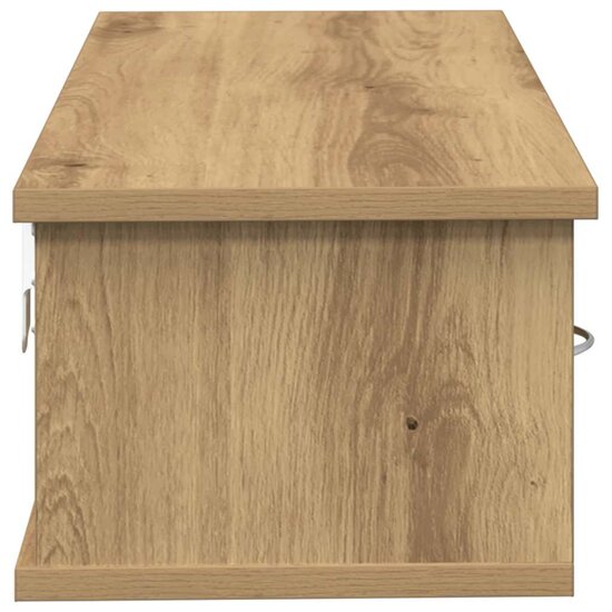 Wandkast 60X26X18,5 Cm Bewerkt Hout Artisanaal Eikenkleur artisanaal eikenkleurig