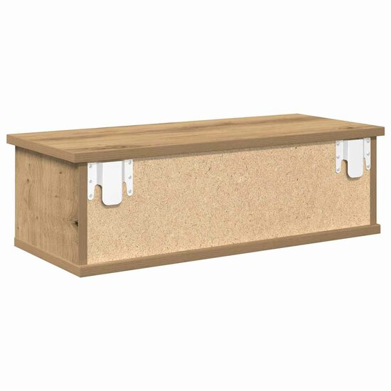 Wandkast 60X26X18,5 Cm Bewerkt Hout Artisanaal Eikenkleur artisanaal eikenkleurig