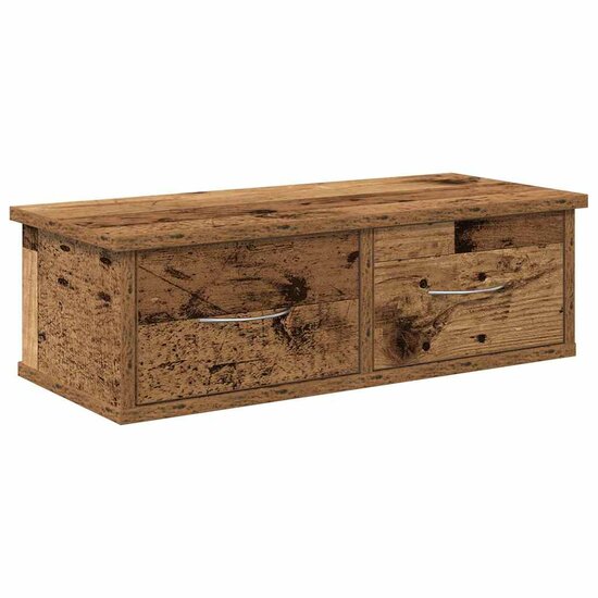 Wandkast 60X26X18,5 Cm Bewerkt Hout Kleurig Oud hout
