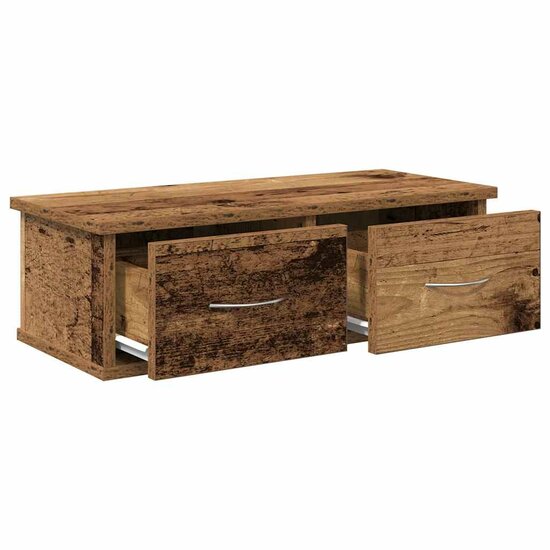 Wandkast 60X26X18,5 Cm Bewerkt Hout Kleurig Oud hout