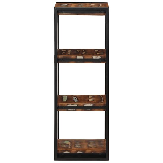 Wandschap 35X35X100 Cm Meerkleurig massief gerecycled hout