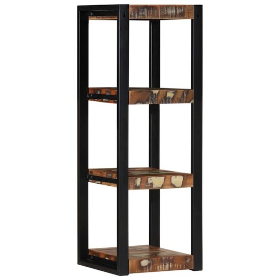 Wandschap 35X35X100 Cm Meerkleurig massief gerecycled hout