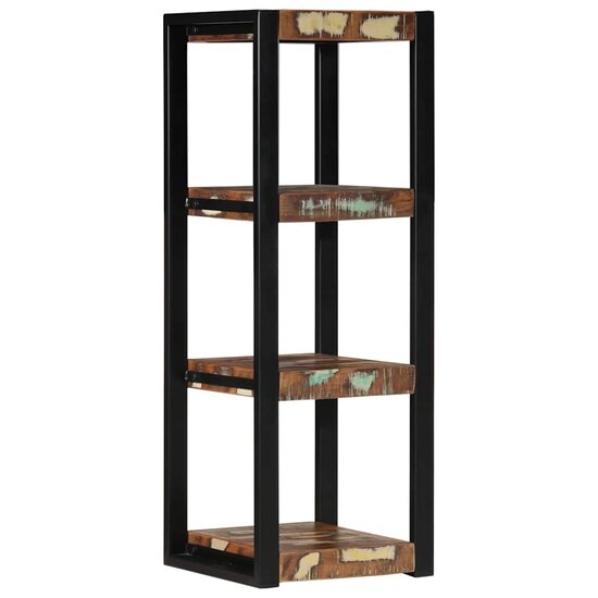 Wandschap 35X35X100 Cm Meerkleurig massief gerecycled hout