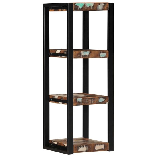 Wandschap 35X35X100 Cm Meerkleurig massief gerecycled hout
