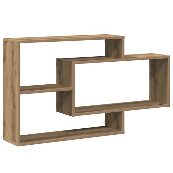 Wandschap 104X20X58,5 Cm Bewerkt Hout artisanaal eikenkleurig