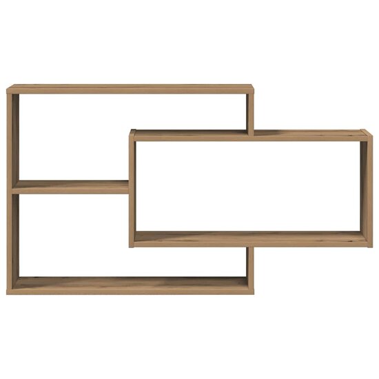 Wandschap 104X20X58,5 Cm Bewerkt Hout artisanaal eikenkleurig