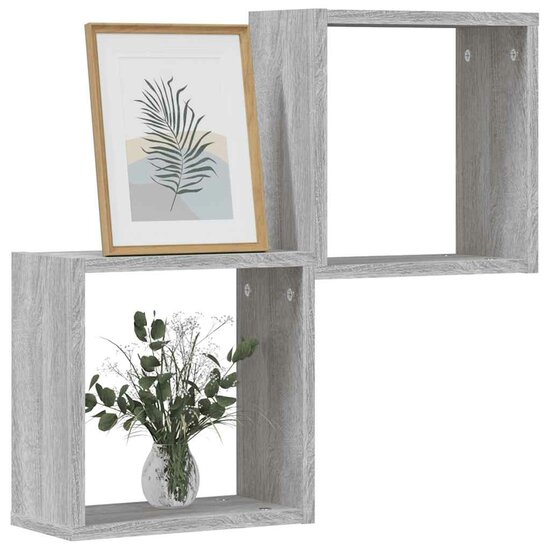Wandrekken Kubus 30X15X30 Cm 2 Grijs sonoma