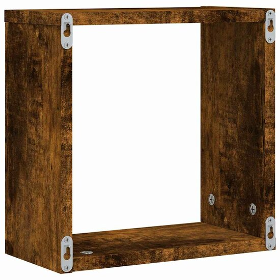 Wandrekken Kubus 30X15X30 Cm 4 Gerookt eiken