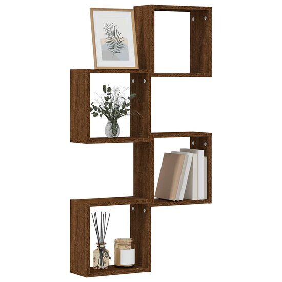 Wandschappen Kubus 30X15X30 Cm Sonoma Ig 4 bruin eikenkleur