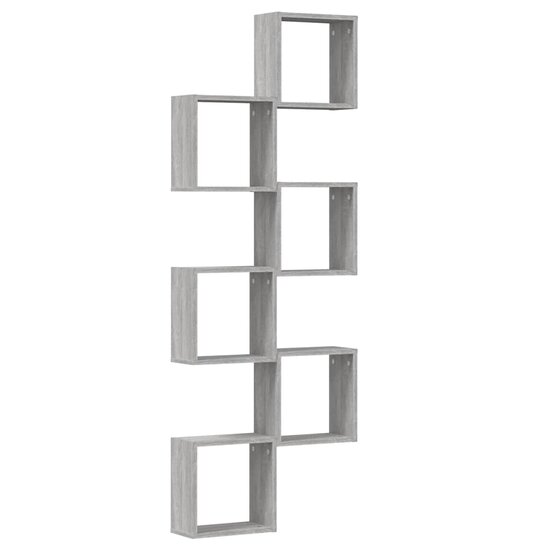 Wandschappen Kubus 30X15X30 Cm 6 Grijs sonoma