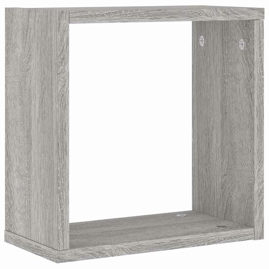 Wandschappen Kubus 30X15X30 Cm 6 Grijs sonoma