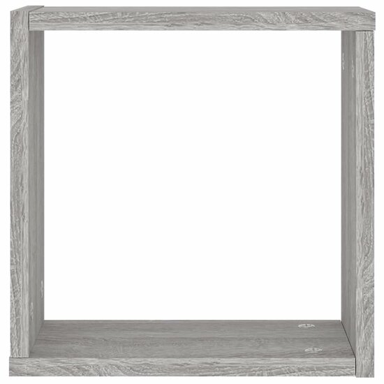 Wandschappen Kubus 30X15X30 Cm 6 Grijs sonoma