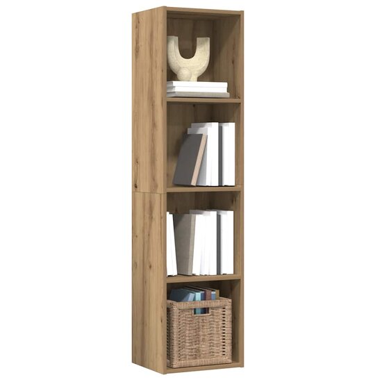 Boekenkast/Tv-Meubel 36X30X143Cm Bewerkt Hout Kleurig Oud hout