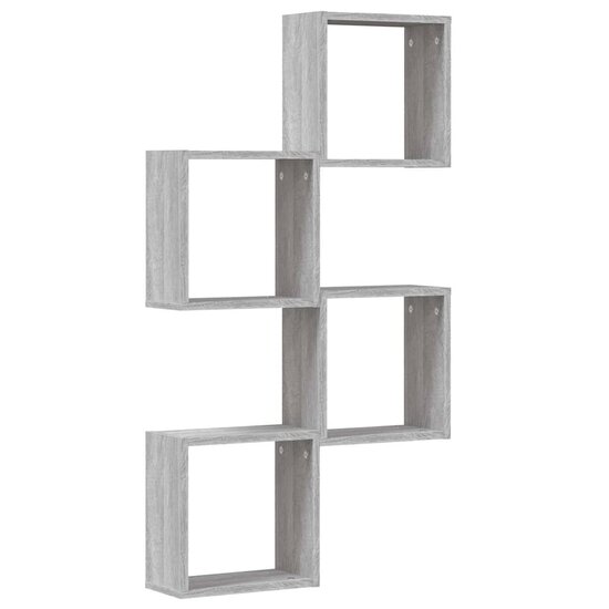 Wandkubusplanken 4 st 30x15x30 cm grijs sonoma