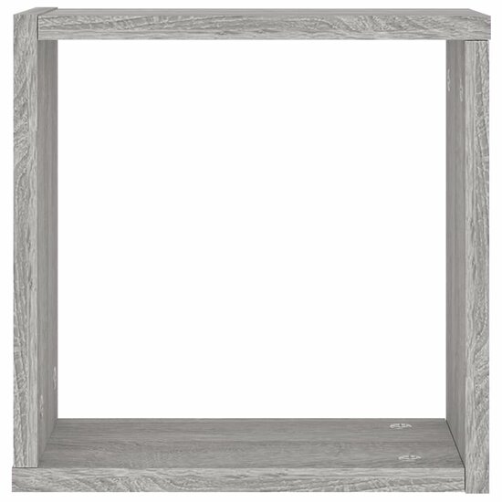 Wandkubusplanken 4 st 30x15x30 cm grijs sonoma