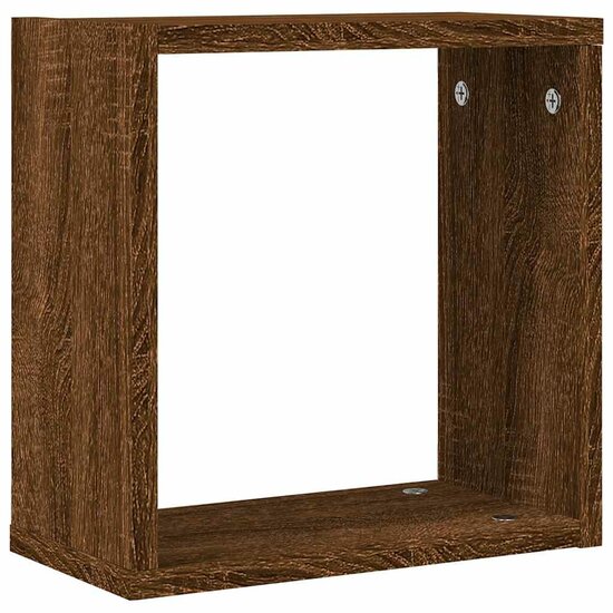 Wandrekken Kubus 30X15X30 Cm Gerookt Bruin Eiken 2 bruin eikenkleur