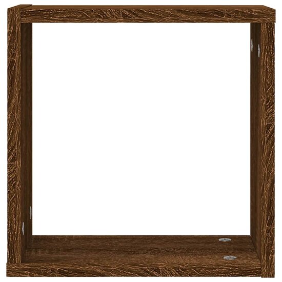 Wandrekken Kubus 30X15X30 Cm Gerookt Bruin Eiken 2 bruin eikenkleur