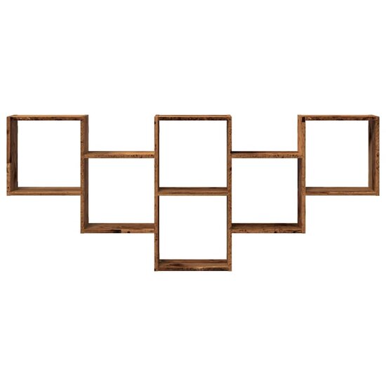 Wandschap 159X18X66 Cm Bewerkt Hout Kleurig Oud hout