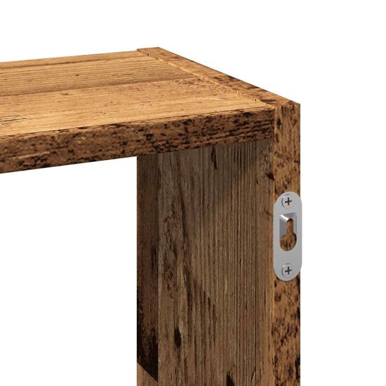 Wandschap 159X18X66 Cm Bewerkt Hout Kleurig Oud hout
