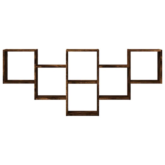 Wandschap 159X18X66 Cm Bewerkt Hout Kleurig Gerookt eiken