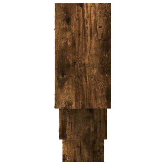 Wandschap 159X18X66 Cm Bewerkt Hout Kleurig Gerookt eiken