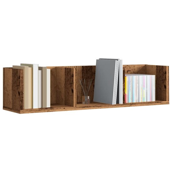 Cd-Wandschap 75X18X18 Cm Bewerkt Hout Kleurig Oud hout