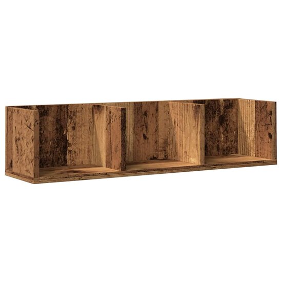 Cd-Wandschap 75X18X18 Cm Bewerkt Hout Kleurig Oud hout