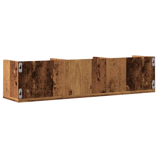 Cd-Wandschap 75X18X18 Cm Bewerkt Hout Kleurig Oud hout