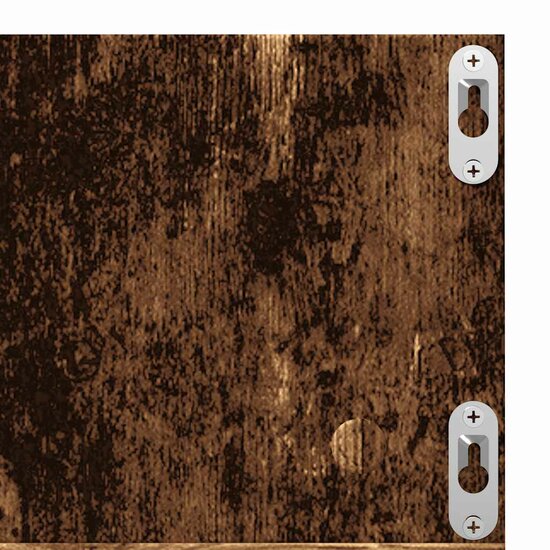 Cd-Wandschap 75X18X18 Cm Bewerkt Hout Kleurig Oud hout