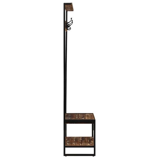Kledingrek 80X40X190 Cm Massief Gerecycled Hout Meerkleurig Multikleur