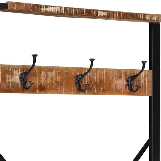 Kledingrek 80X40X190 Cm Massief Gerecycled Hout Meerkleurig Multikleur
