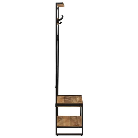 Kledingrek 80X40X190 Cm Massief Ruw Hout Mango Bruin