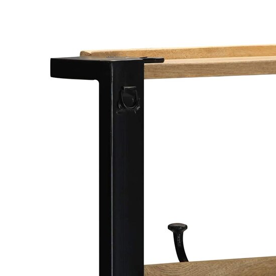Kledingrek 80X40X190 Cm Massief Ruw Hout Mango Bruin