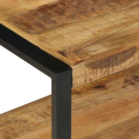 Kledingrek 80X40X190 Cm Massief Ruw Hout Mango Bruin