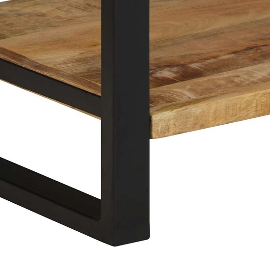 Kledingrek 80X40X190 Cm Massief Ruw Hout Mango Bruin